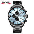 Reloj de lujo para hombre SKMEI 9387, reloj de pulsera de negocios, reloj de cuarzo casual a la moda, cronógrafo de acero inoxidable resistente al agua con fecha
