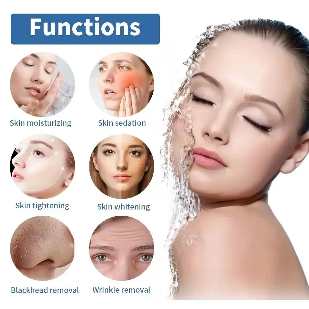 Dispositivo de belleza Facial 6/7 en 1, eliminador de espinillas de limpieza profunda, limpiador de poros hidratante para rejuvenecimiento de la piel, máquina exfoliante
