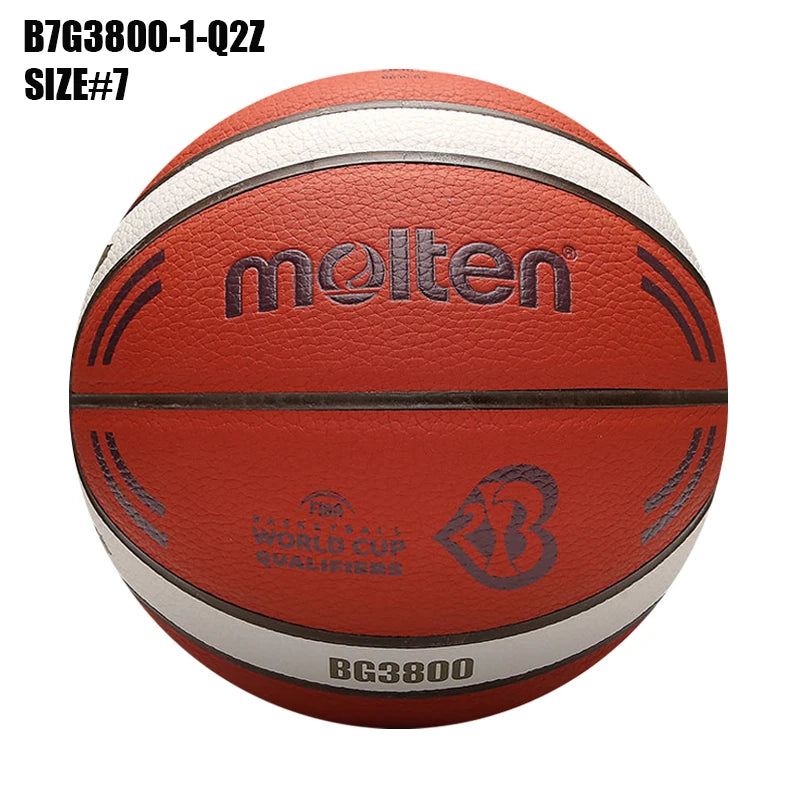 Balones de Baloncesto Originales Molten 2027, Tamaño 7/6/5, Material PU, para Juegos en Interiores y Exteriores, Entrenamiento, Hombres y Mujeres, Baloncesto