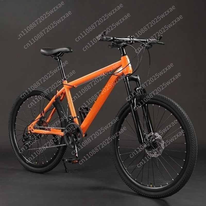 Bicicleta de montaña de acero al carbono, bicicleta de carretera de velocidad variable para hombre y mujer