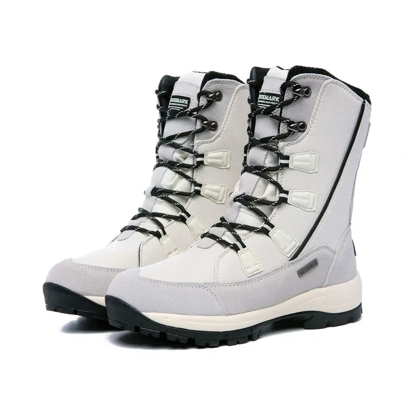 Calzado Deportivo de Invierno para Hombre y Mujer, Botas de Nieve, Botas de Senderismo Cálidas, Gruesas, Impermeables, Antideslizantes, Botas de Viaje, Botas de Esquí para Mujer