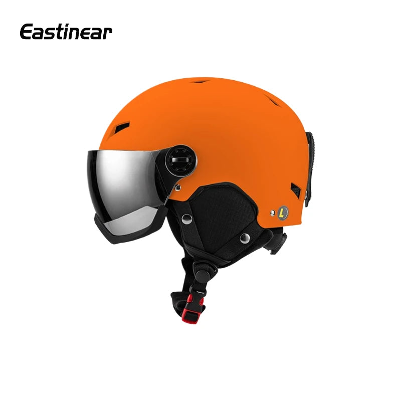 Casco de esquí Horntour, gafas de nieve para hombres en uno, casco de Snowboard antiimpacto para mujeres adultas, casco de seguridad para Snowboard, monopatín y esquí