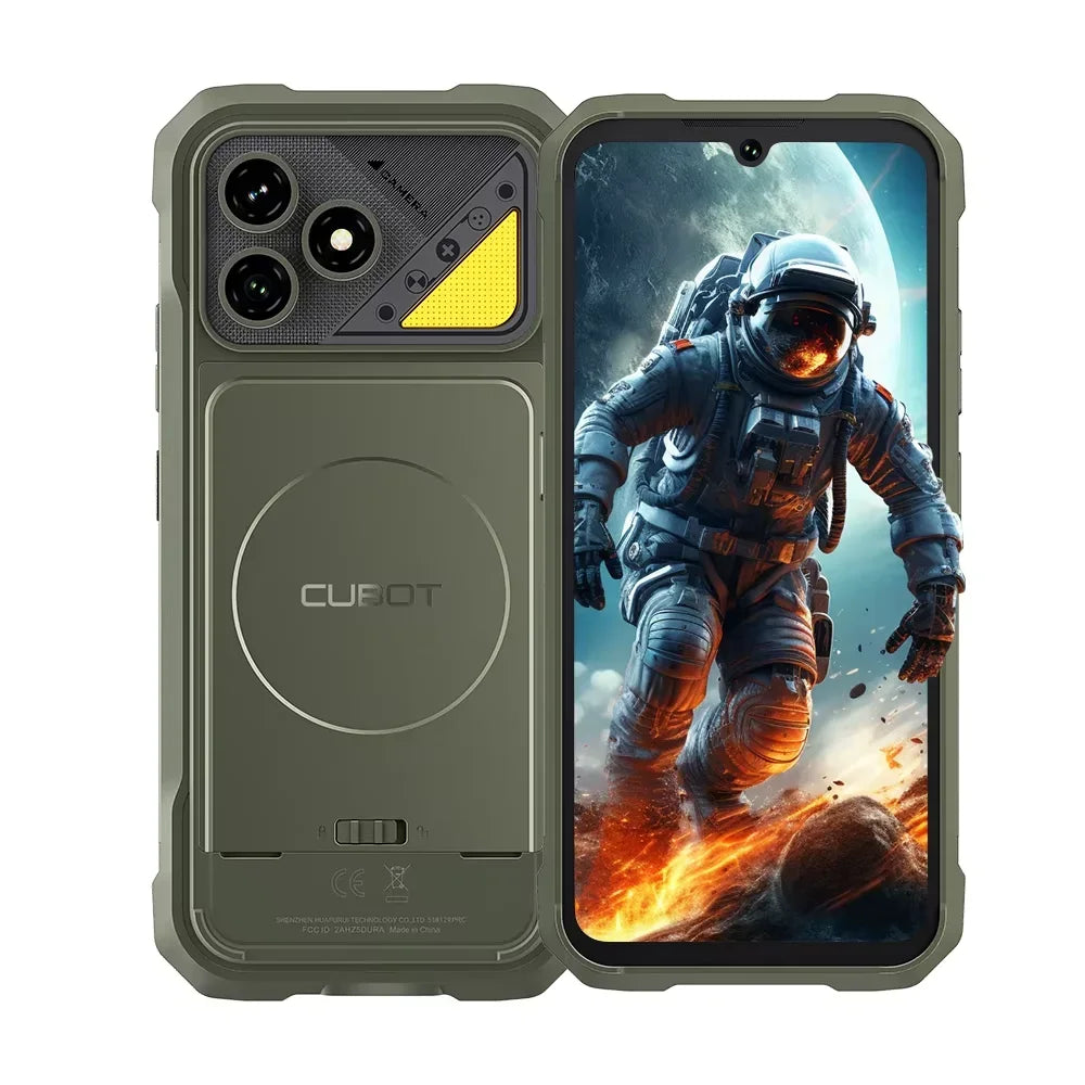 Smartphone resistente Cubot Kingkong Dura Android, 16 GB (8+8) y 32 GB (12+20) de RAM, 128 GB/256 GB de ROM, pantalla de 6,88" a 120 Hz, NFC, desbloqueo facial y por huella dactilar