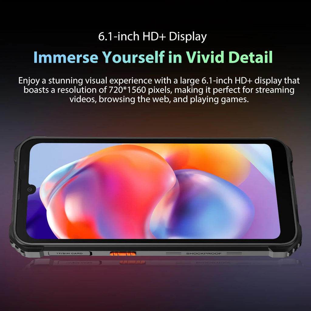Teléfono resistente Blackview BV5300 PRO, pantalla HD de 6,1", batería de 6580 mAh, 4 GB de RAM y 64 GB de ROM, resistente al agua y al polvo IP68 IP69K