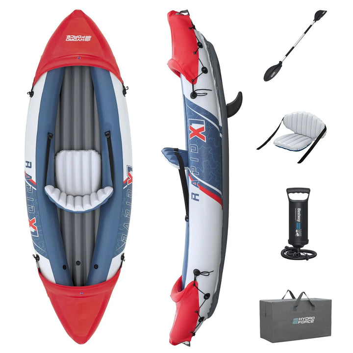 Kayak Individual y Doble, Bote Inflable de Goma, Bote de Pesca, Canoa