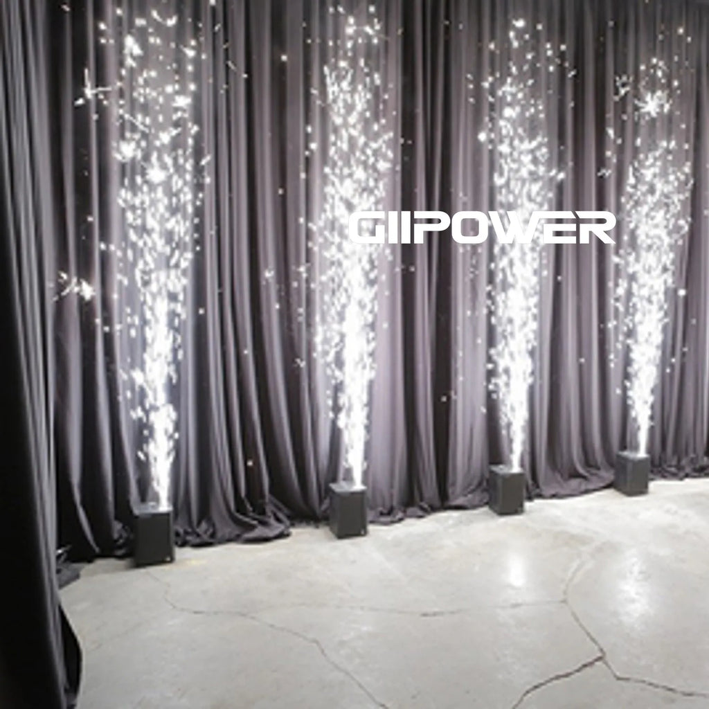 1- 200 bolsas Ti polvo 200g máquina de chispa fría Dmx máquina de fuegos artificiales brillantes fríos máquina de chispas frías tarjeta boda