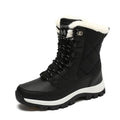 Botas de nieve impermeables para hombre, botas antideslizantes resistentes a la abrasión para exteriores, entresuela 2025, zapatos cálidos para invierno al aire libre