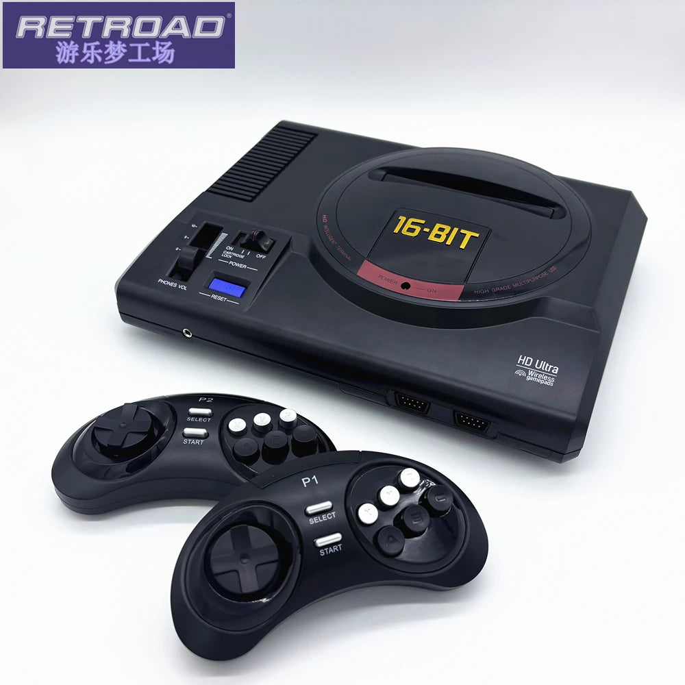 Consola de juegos Retro RETROAD de 16 bits, HD y RCA, 170 juegos, controladores inalámbricos, cartucho de juego Play Genesis/Mega Drive, nueva versión 2025