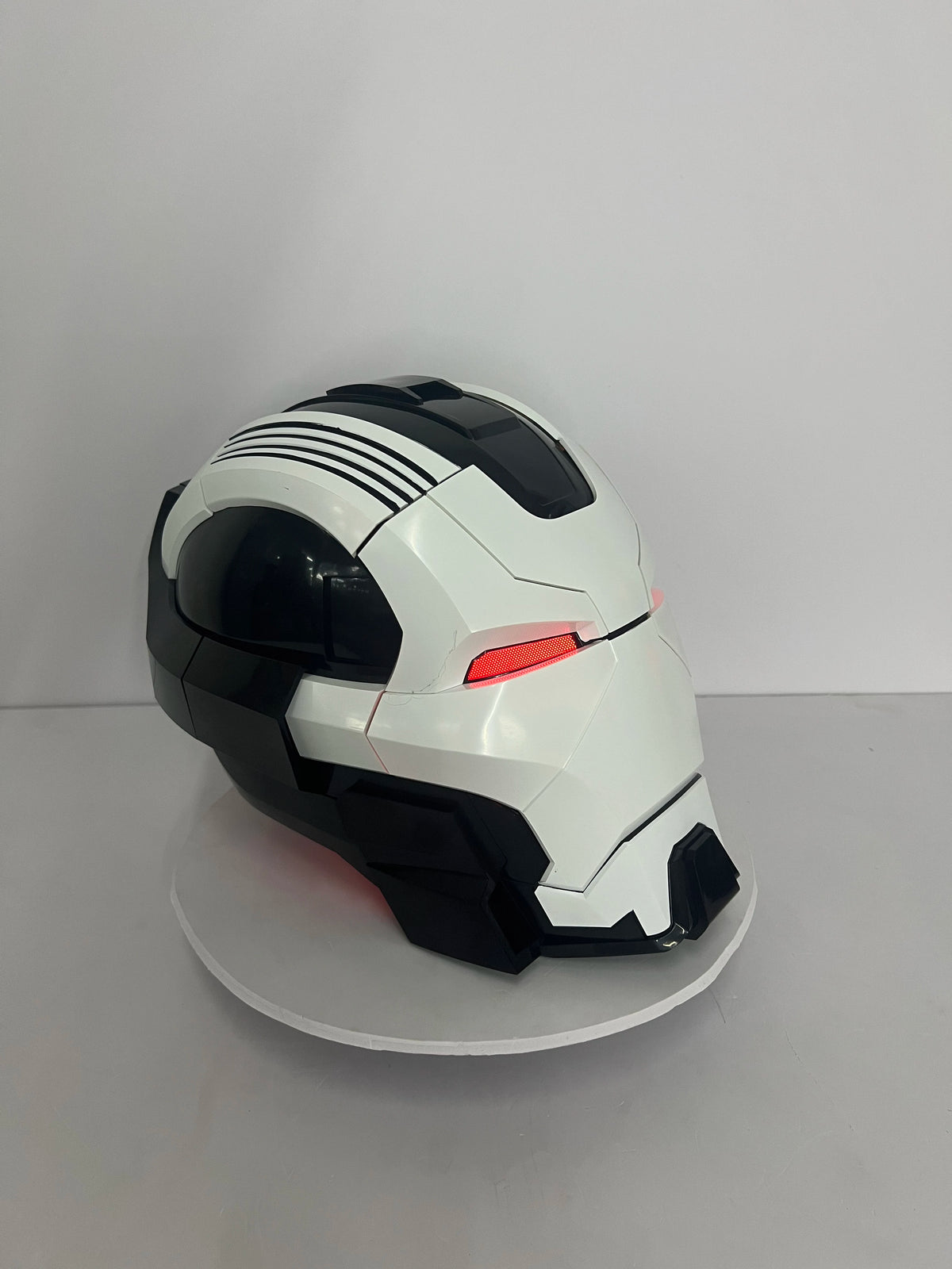 Casco Iron Man Mk5, Versión Mejorada, Usable y Transformable, Apertura y Cierre Eléctrico Activados por Voz, Decoración Coleccionable