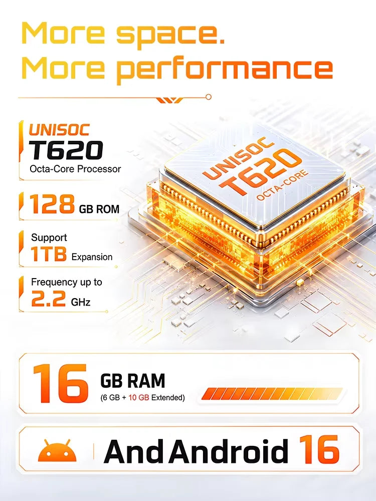 [Envío desde Francia] Smartphone Cubot A50 Android 16GB(6+10) RAM+128GB ROM, 6.58 pulgadas FHD+ 1080*2408, 60Hz, Dual Nano SIM, Batería de 5000mAh, 48MP+16MP, NFC, Face ID