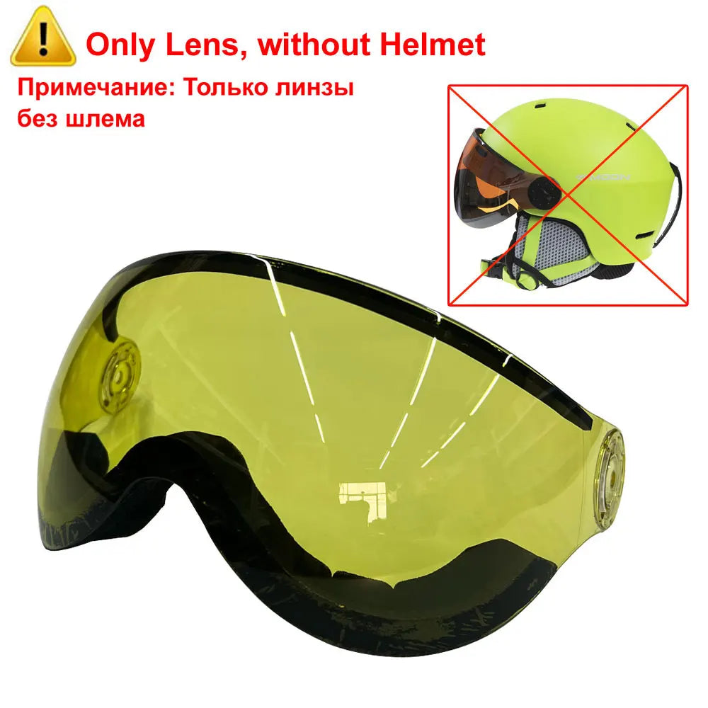 Casco de esquí MOON moldeado integralmente PC + EPS casco de esquí de alta calidad gafas deportes al aire libre esquí Snowboard monopatín cascos para hombre