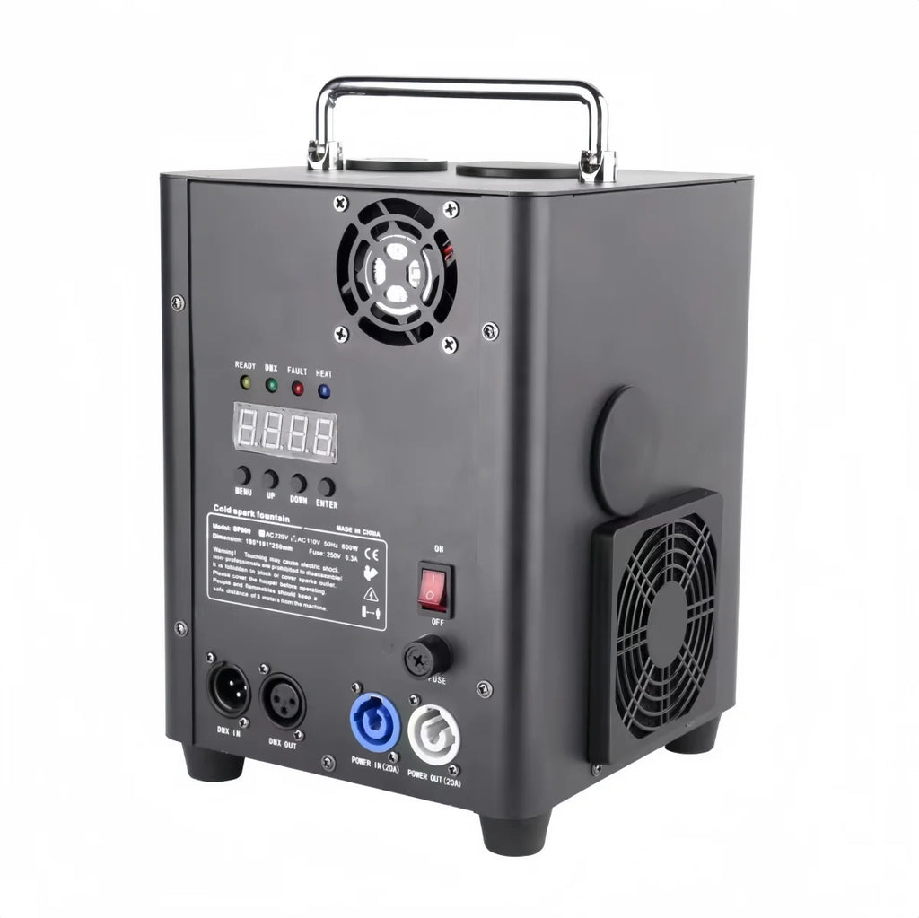 Máquina de chispa fría TI de 700W, máquina de chispa de polvo Ti, control remoto DMX, fuegos artificiales fríos inalámbricos, espectáculo de fiesta de boda, DJ, discoteca, escenario