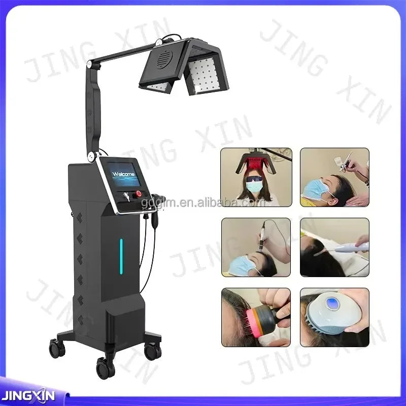 Máquina de Crecimiento Capilar Láser 7 en 1, Dispositivo de Regeneración y Masaje del Cuero Cabelludo Anticaída para Salón, Spa y Equipos de Belleza