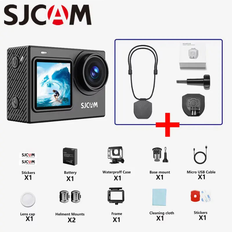 Cámara de Acción SJCAM SJ6 Ultra Largo Alcance, Micrófono Inalámbrico, Transmisión en Vivo, Ciclismo, Antivibración, 4K 30FPS, Grabación sin Pantalla, SM 2.