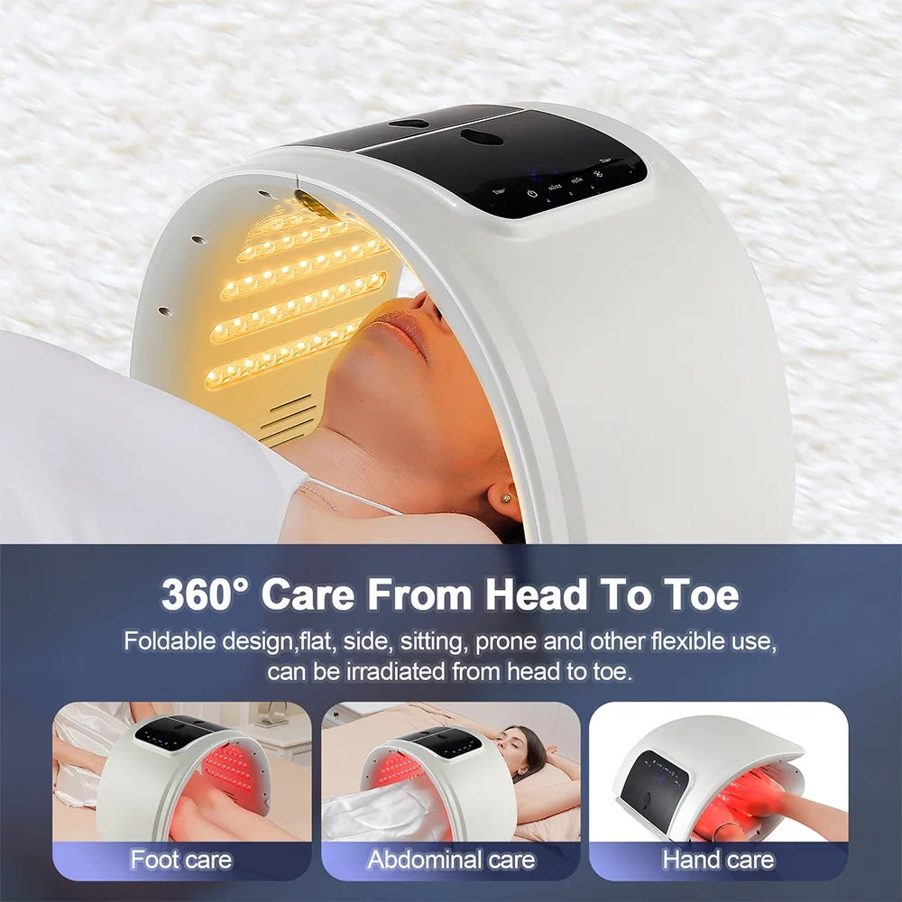 Máquina de Fotones LED de 7 Colores, Mascarilla Facial con Nano Spray, Rejuvenecimiento de la Piel, Cuidado del Acné, Dispositivo de Belleza para Salón, SPA y Uso Doméstico