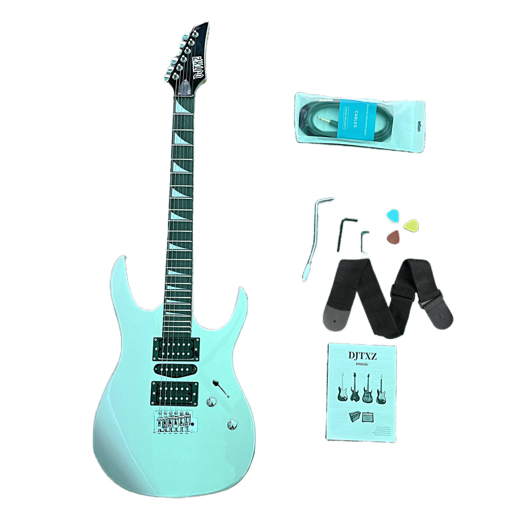 Nuevo Guitarra eléctrica plateada 170, guitarra de práctica para principiantes