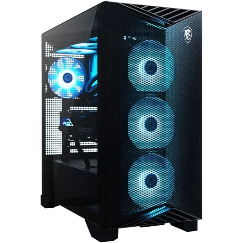 PC de Escritorio para Juegos con IA (Ryzen 7 9700X, GeForce RTX 5070 12GB GDDR7, 32GB DDR5, 4TB PCIe SSD, Ventiladores RGB, Refrigeración Líquida de 360mm, 75