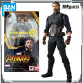 BANDAI Original S.H.Figuarts vengadores: Infinity War Capitán América y Pantera Negra Anime figuras de acción juguetes para niños Navidad