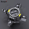 Luz de cabeza móvil Somspot 120W 4 en 1, luz de lavado RGBW, efecto de haz Bee Eye, luz láser con control remoto, luces de DJ para discoteca, fiesta, escenario, proyector de iluminación para conciertos, bodas, teatros, espectáculos en vivo, bares y clubes