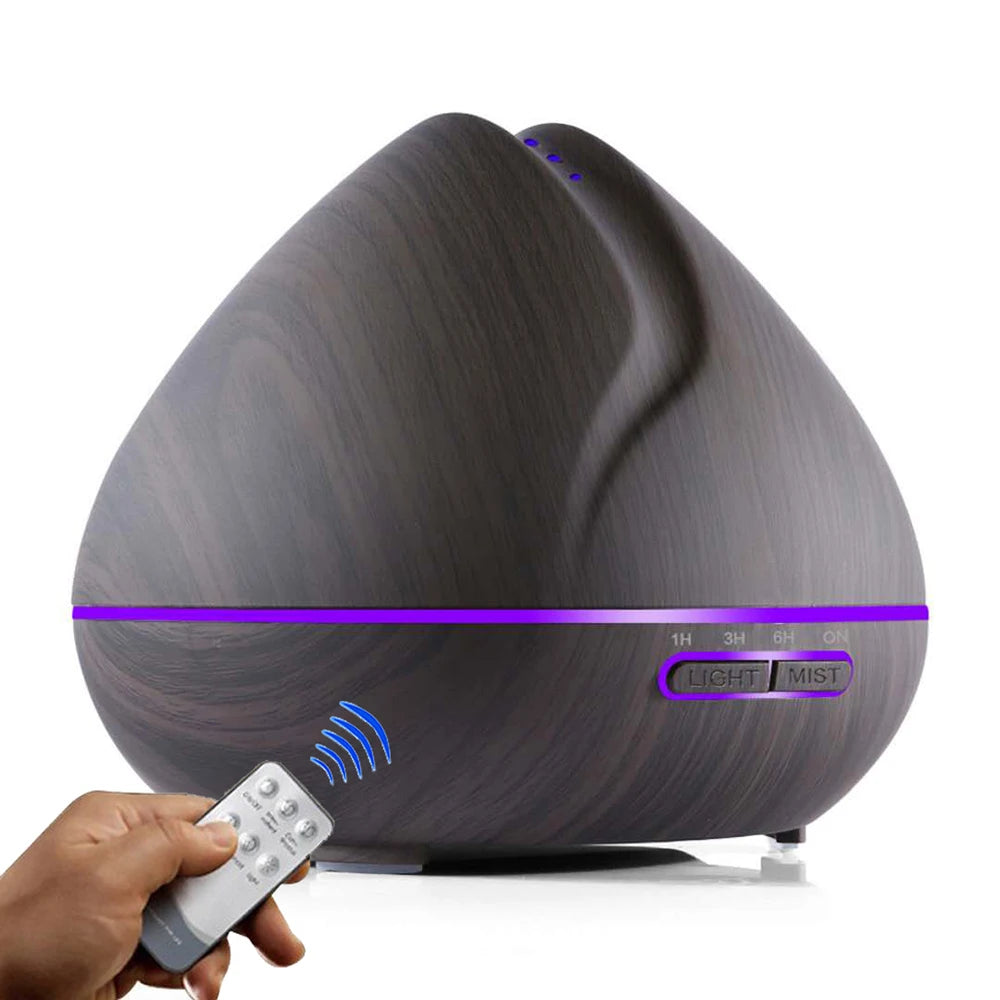 Difusor de aceites esenciales aromaterapia Humidificador de aire ultrasónico Control remoto automático Humidificador 300 500 1000ml