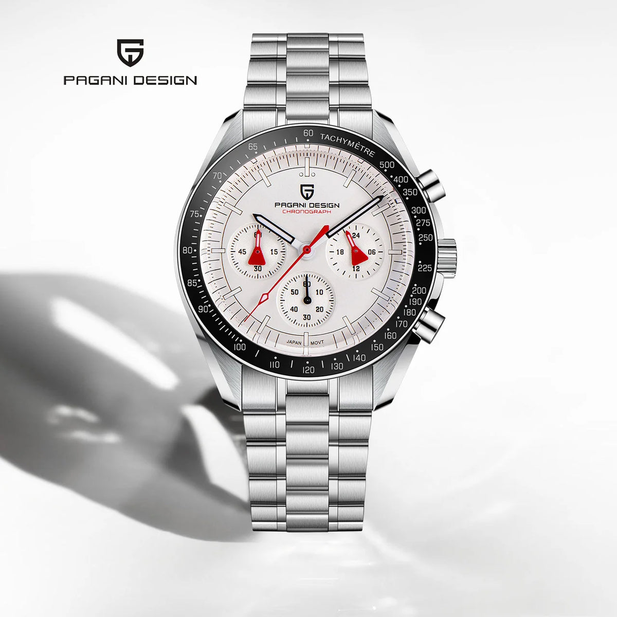 Reloj de lujo para hombre PAGANI DESIGN Moon 2026, cronógrafo de cuarzo, cristal de zafiro AR, mecanismo japonés VK63, reloj deportivo luminoso