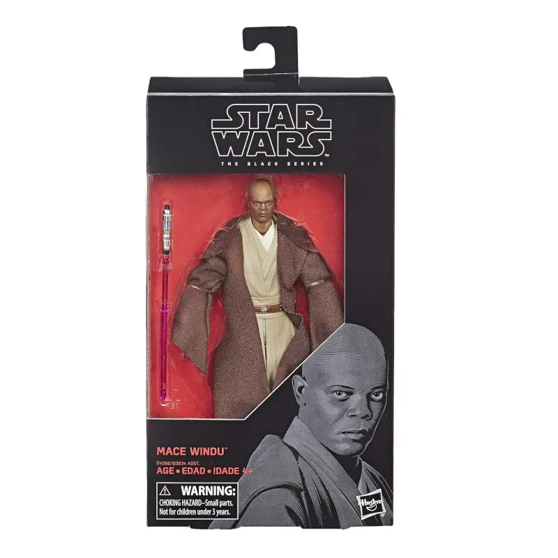 Figuras de acción coleccionables originales de Star Wars The Black Series Mace Windu de 6 pulgadas, juguetes para niños, regalos de cumpleaños y Navidad