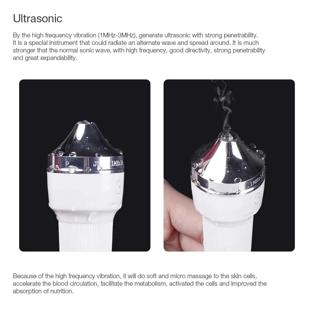 Máquina Facial de Belleza Ultrasónica para el Cuidado de la Piel de la Mujer, Blanqueamiento, Eliminación de Pecas, Lifting de Alta Frecuencia, Antienvejecimiento