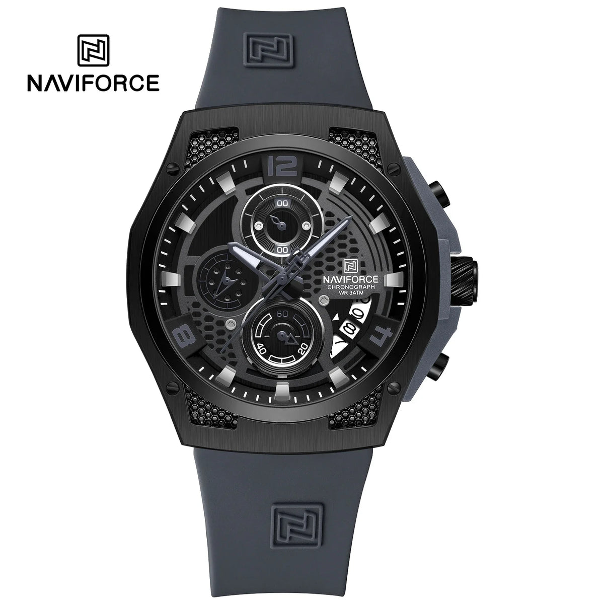 Reloj NAVIFORCE de lujo para hombre, cronógrafo deportivo, reloj de pulsera militar, reloj de cuarzo original para hombre, resistente al agua