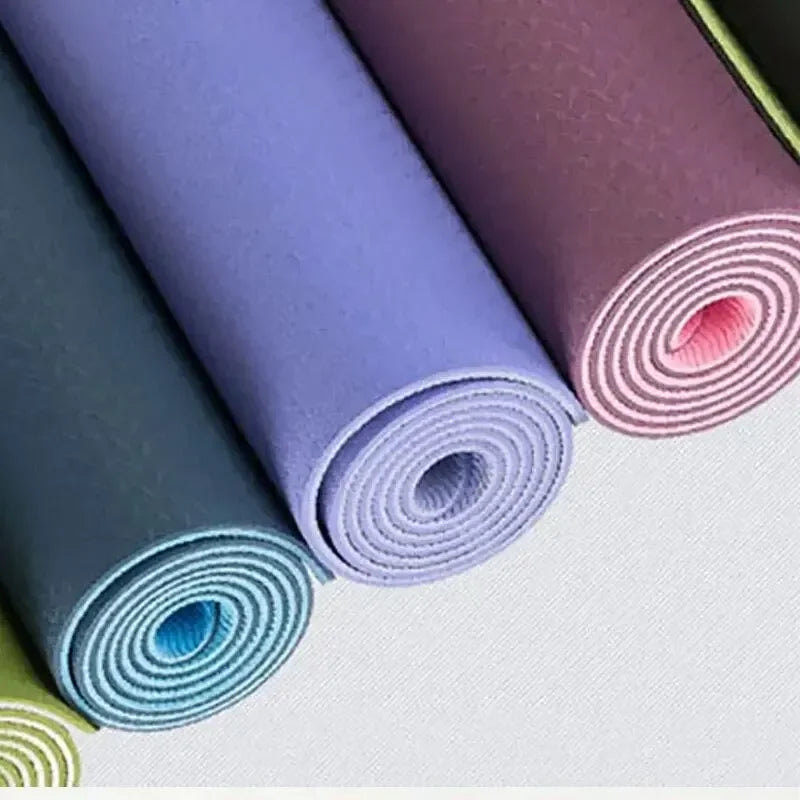 Esteras de Yoga antideslizantes de TPE, insípidas, marca, Pilates, gimnasio, almohadillas de ejercicio, bolsa gratis, estera de goma natural para Fitness, Yoga con transporte