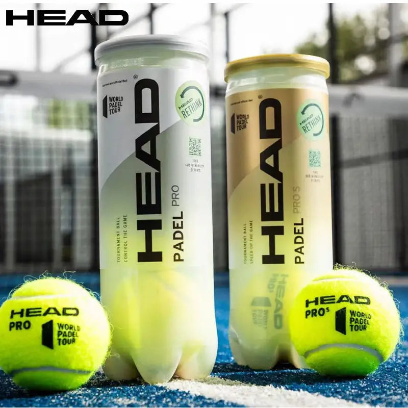 Pelotas de Pádel HEAD 3B, Pelota de Entrenamiento y Competición HEAD PADEL, 1 Lata = 3 Pelotas, Tipo de Control de Velocidad, Especial para Pádel