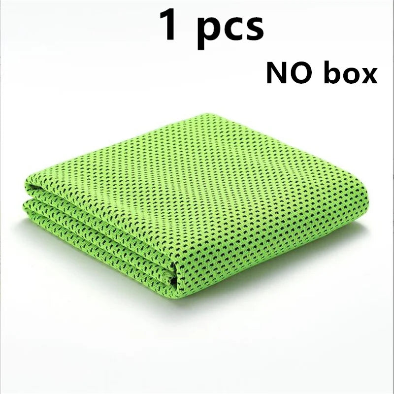 Toallas refrescantes para acampar con estuche de EVA Toalla de hielo de viaje compacta y portátil Toallas de secado rápido para deportes Gimnasio Senderismo y Yoga1-50 PCS
