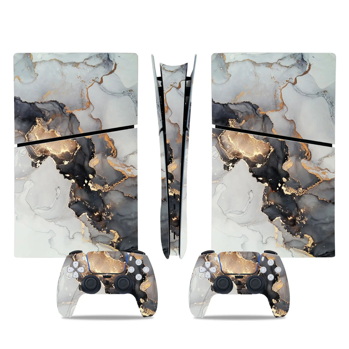 Pegatina de vinilo para PS5 Slim Digital, set completo de cubierta para consola de juegos y mando inalámbrico