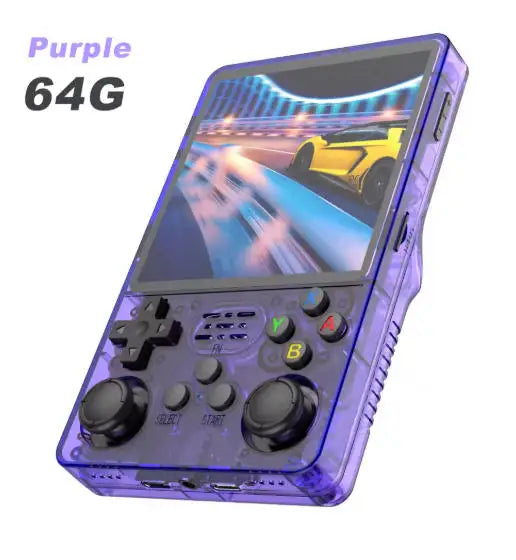 Consola de juegos portátil retro R36S, pantalla IPS de 3.5", 64GB, más de 15000 juegos, reproductor de video de bolsillo para niños y adultos