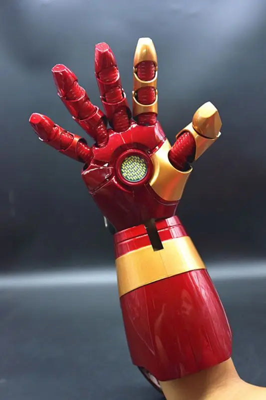 Nuevo Mk43 1:1 vengadores Marvel Iron Man guantes de brazo brillantes Cosplay accesorios de rendimiento figura usable juguetes muñecas regalos
