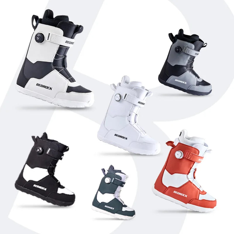 Equipo de esquí BOA con cable de acero, botas de snowboard de secado rápido, botas multiusos para mujer, impermeables y antideslizantes
