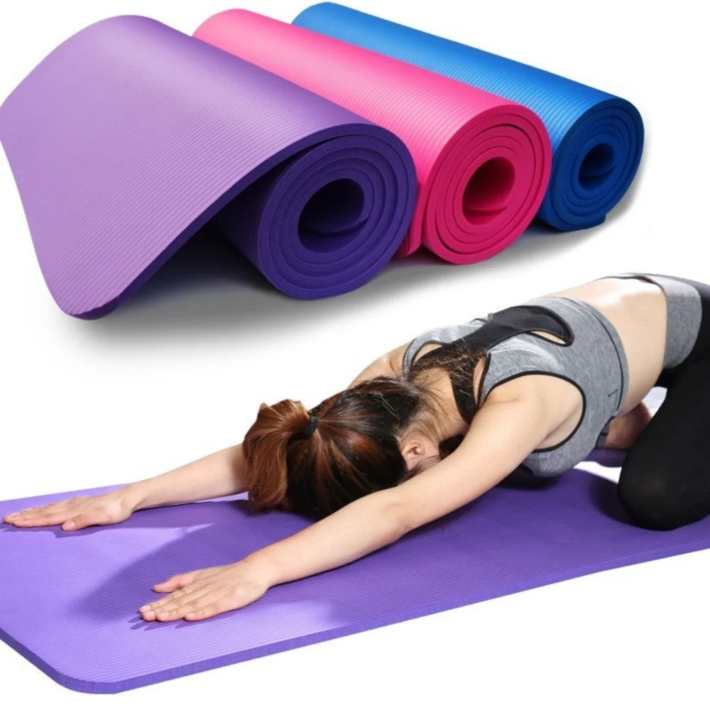 Estera de Yoga gruesa antideslizante, estera deportiva para Fitness, 3MM-6MM, espuma cómoda EVA, estera de Yoga para ejercicio, Yoga y Pilates, estera de gimnasia