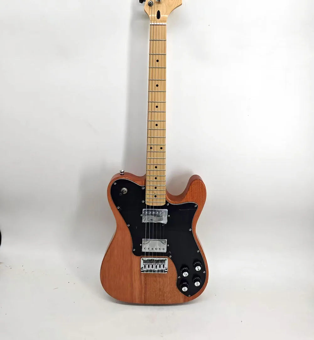 Guitarra eléctrica de 6 cuerdas, venta directa de fábrica, pastillas HH Humbucker, modelo TL, 22 trastes, mástil de palisandro, guitarra de madera de caoba