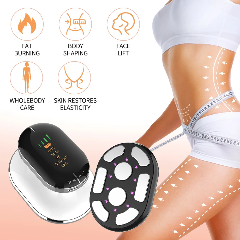 Aparato Reductor Corporal EMS RF Masaje Celulitis LED Reafirmante Con Gel