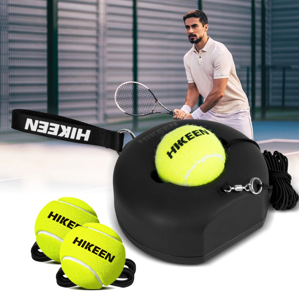 Raqueta de Pádel Hikeen de Fibra de Carbono y Vidrio con Núcleo de Espuma EVA, Raqueta de Pádel Bien Equilibrada para Principiantes y Jugadores Intermedios