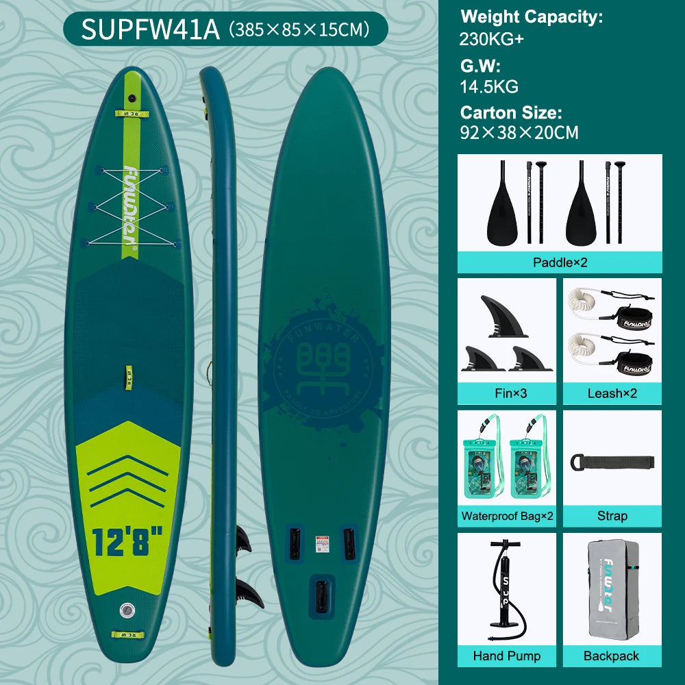 Tabla de Paddle Surf Inflable FunWater, Tabla de Remo, Tabla de Surf, Tabla SUP, 320-385CM, Tabla de Remo Antideslizante para Deportes Acuáticos