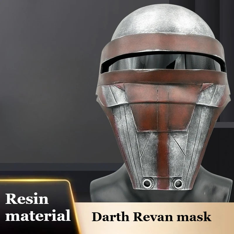 Máscara de casco de Darth Revan para hombre, Material de resina, máscara de Halloween de alta calidad, accesorios de fiesta de Carnaval para adultos