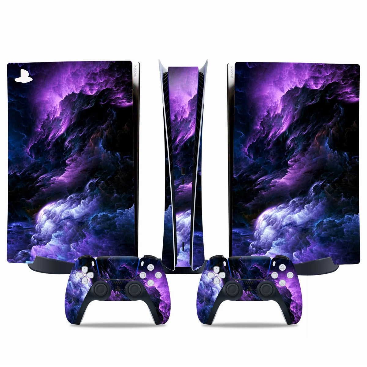 Adhesivo de vinilo protector para consola PS5 edición digital, set completo de cubierta para la consola y 2 controles