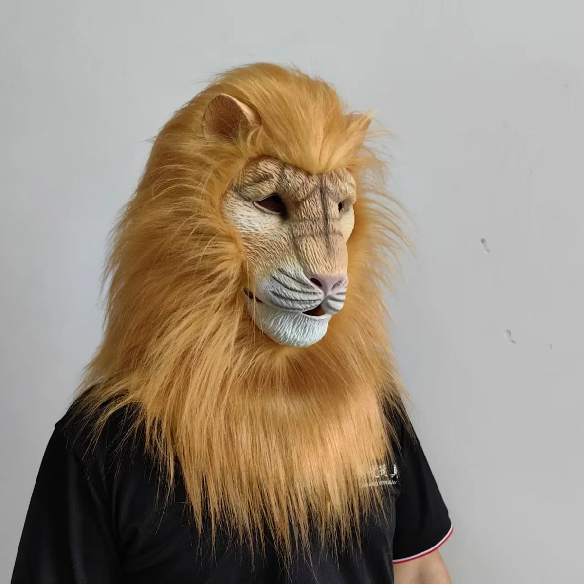 Máscara de León de Lujo para Cosplay, Máscara de León Blanco de Látex, Casco de Animal, Disfraces de Halloween, Carnaval, Fiesta de Disfraces, Accesorios