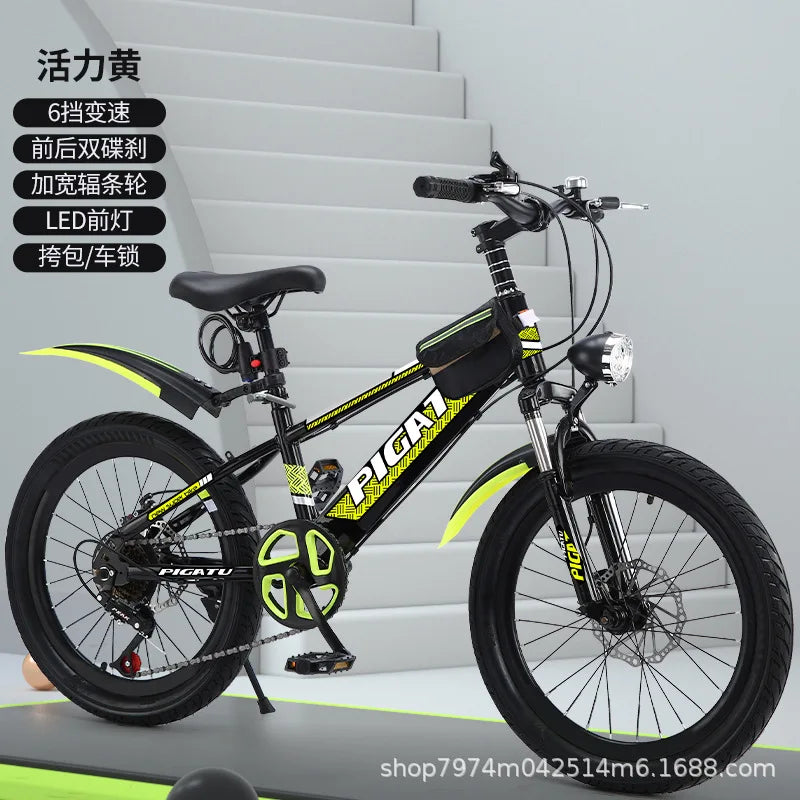 Bicicleta de montaña infantil de 24 pulgadas con velocidades variables para niños y adolescentes de 6 a 12 años, para ciclismo deportivo al aire libre y todoterreno