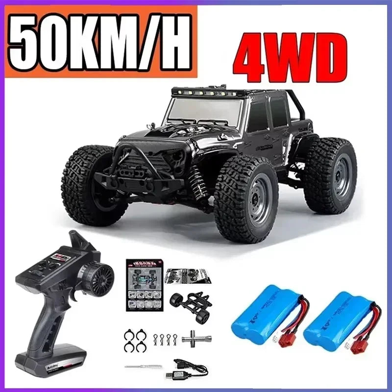 Coche teledirigido SCY16101 16102 de alta velocidad 70 km/h, coche teledirigido con tracción a las cuatro ruedas para niños, motor sin escobillas con LED
