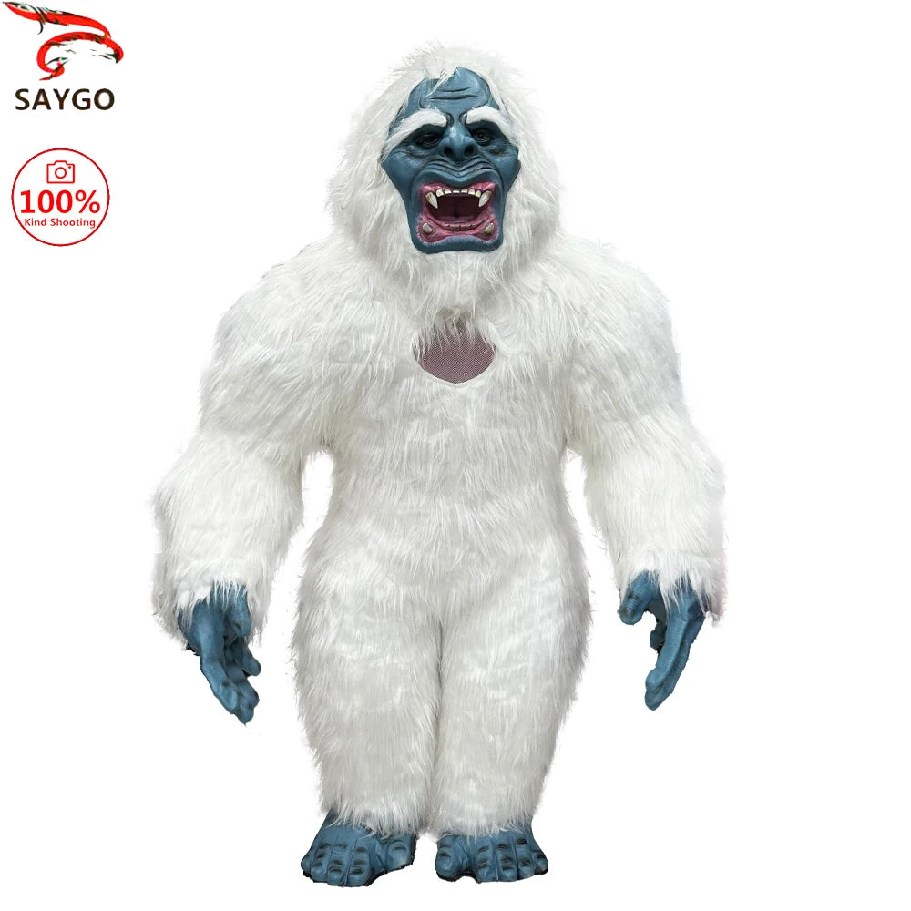 Disfraz Inflable de Monstruo de Nieve SAYGO, Mascota para Desfiles, Disfraz de Personaje para Adultos, Cosplay, Cumpleaños, Halloween, Fiesta, Traje de Peluche