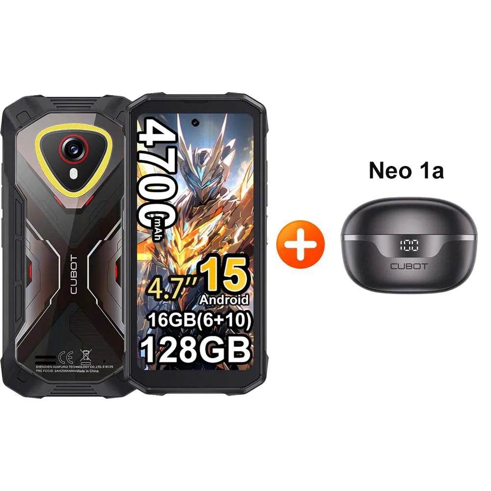 [Enviado desde Polonia] Cubot KingKong Mini 4 Mini Smartphone resistente pantalla de 4,7 pulgadas 90Hz 4700mAh 6GB+128GB NFC 48MP Android 15