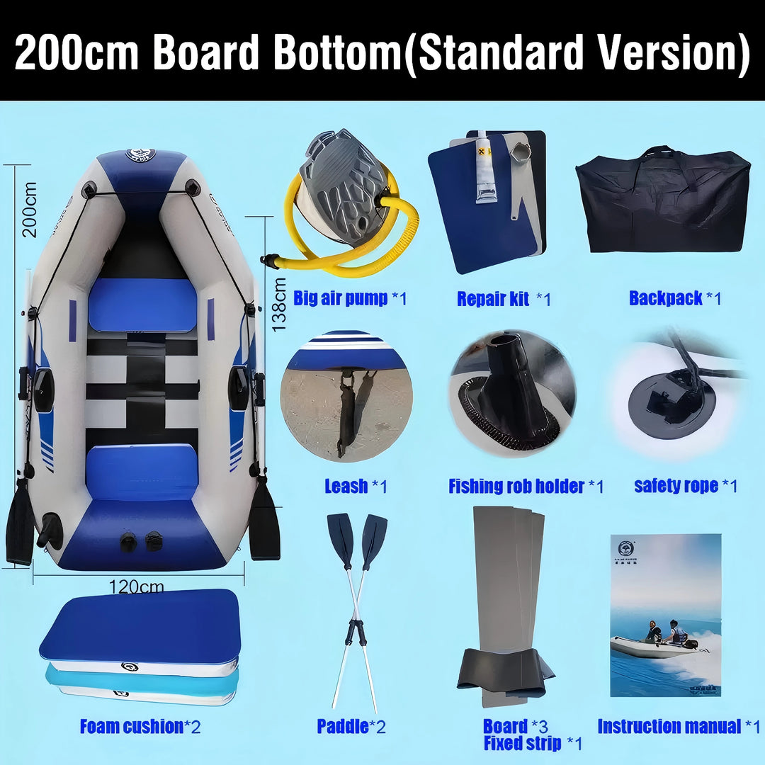 Bote de pesca inflable de PVC Solarmarine, barcos de carreras para una sola persona de 2M y Kayak de surf portátil para adultos, deportes acuáticos al aire libre