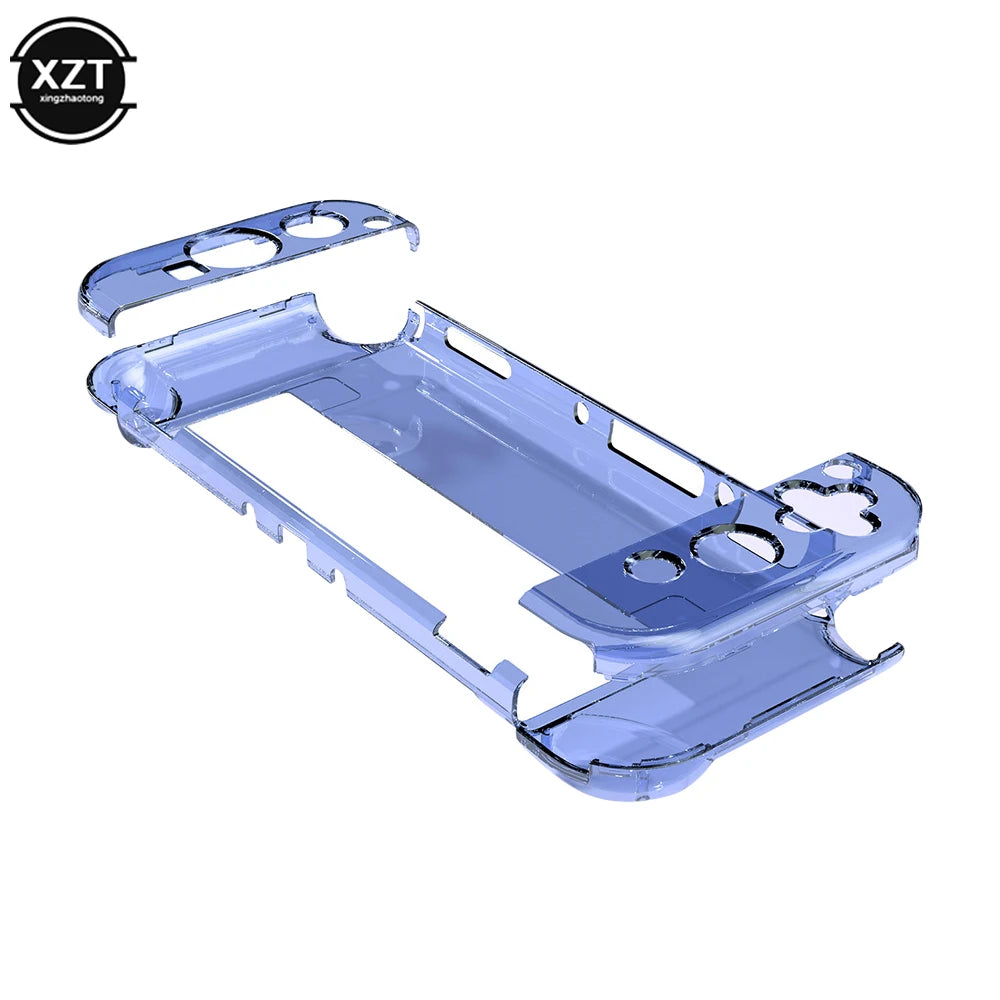 Funda Protectora Transparente de Cristal para Nintendo Switch OLED, Carcasa Rígida Transparente Acoplable para Consola Switch OLED, Accesorio