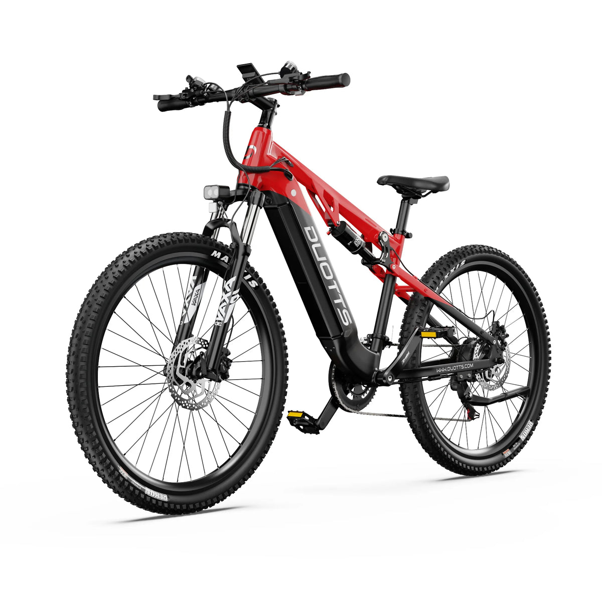 Bicicleta de montaña eléctrica DUOTTS E29 con motor de 250 W, ruedas de 27,5", batería de 48 V 13,5 Ah, autonomía de 90 km y frenos de disco hidráulicos para conducción todoterreno